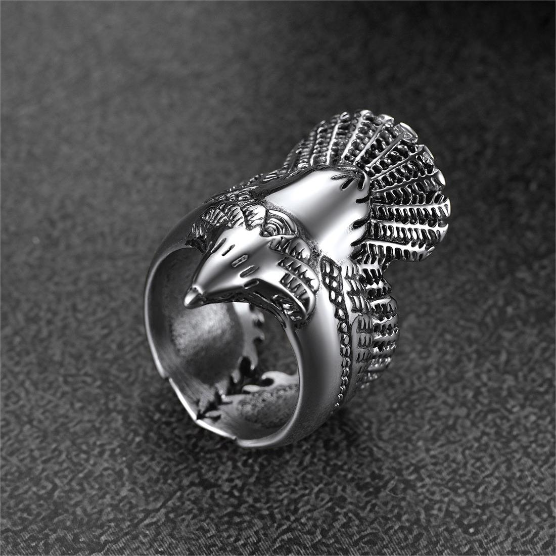 Vintage Retro Eagle Ring For Men Stainless Steel