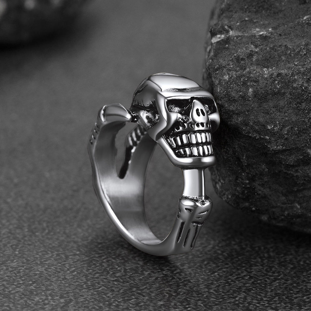 Gothic Society Gothic Skull Ring Biker Ring For Men
