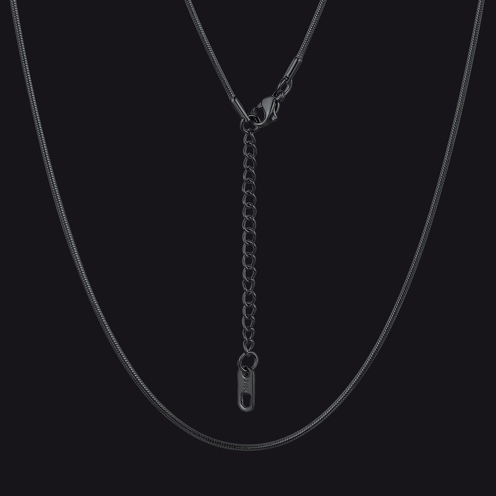 1.2mm Thin Snake Link Chain Necklace for Women Men