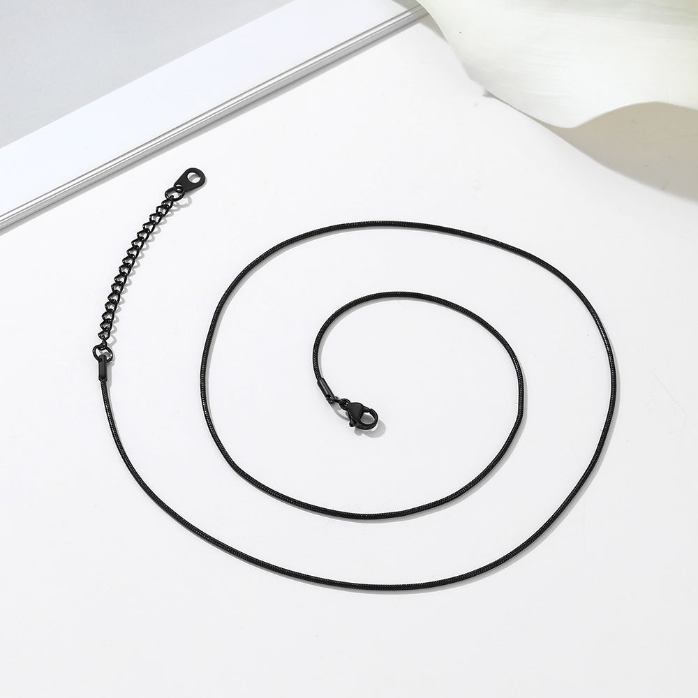 1.2mm Thin Snake Link Chain Necklace for Women Men
