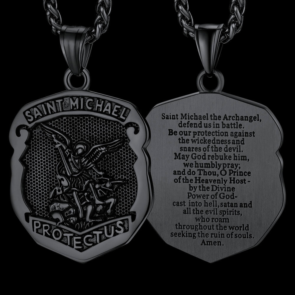 Catholic Saint Michael Pendant Necklace For Men