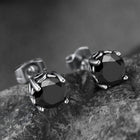 Celtic Ruby Stud Earrings for Men in Stainless Steel 7