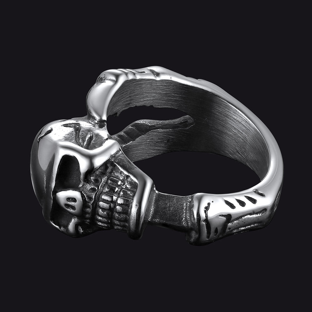Gothic Society Gothic Skull Ring Biker Ring For Men