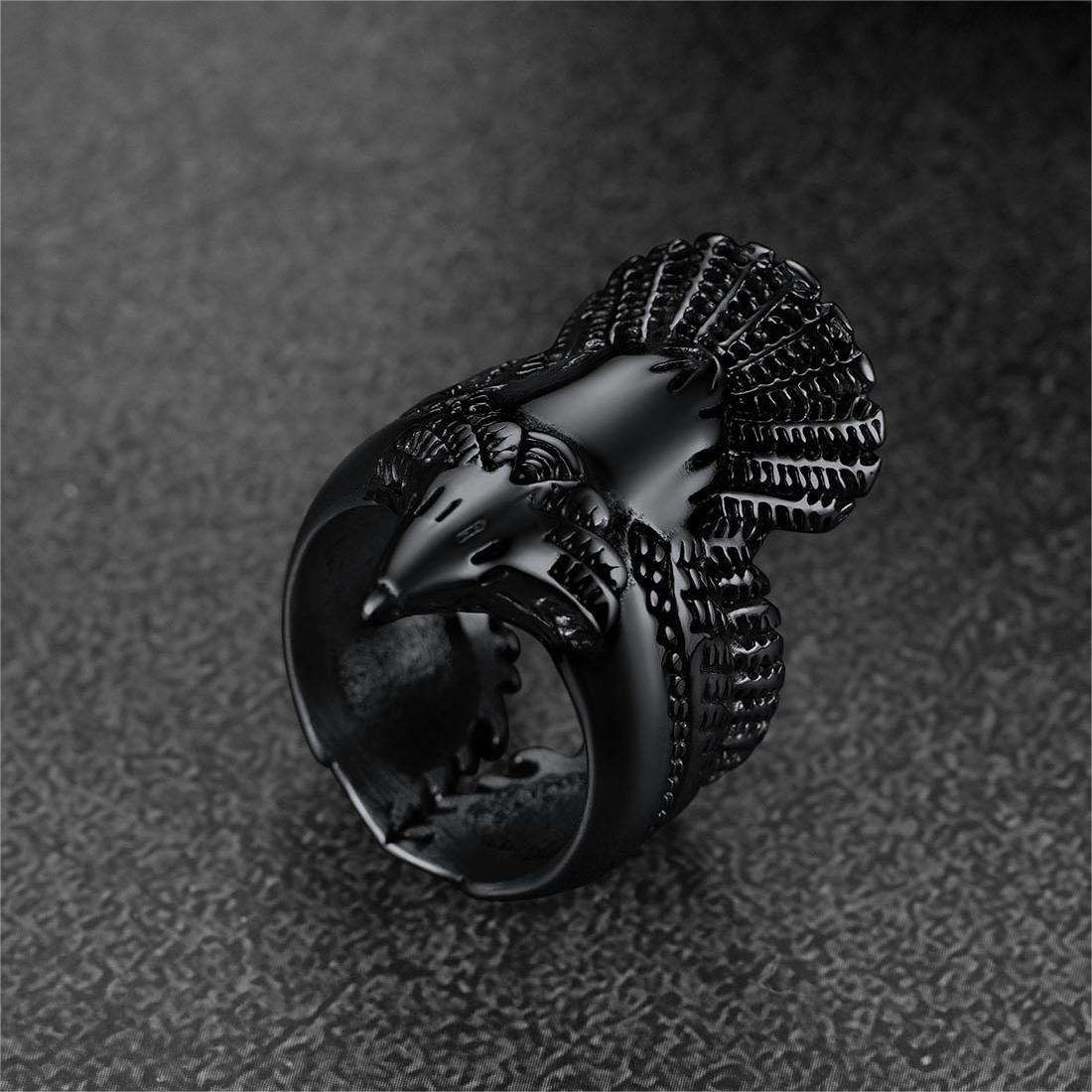 Vintage Retro Eagle Ring For Men Stainless Steel