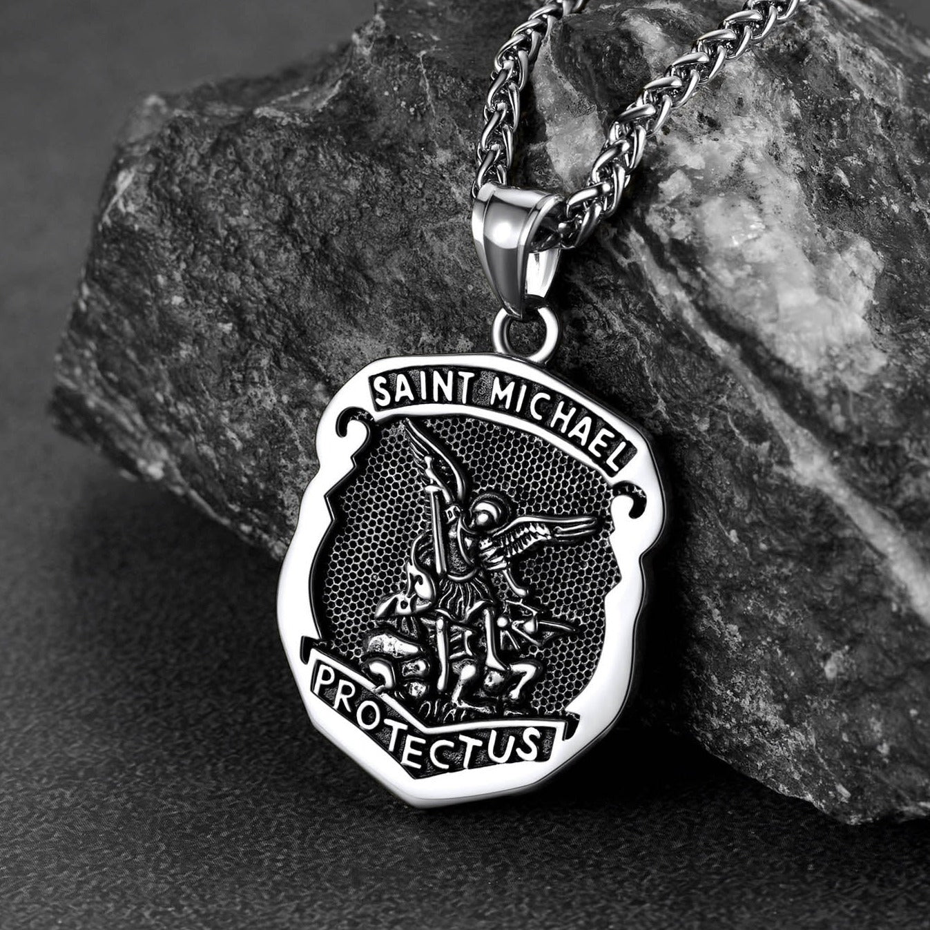 Catholic Saint Michael Pendant Necklace For Men