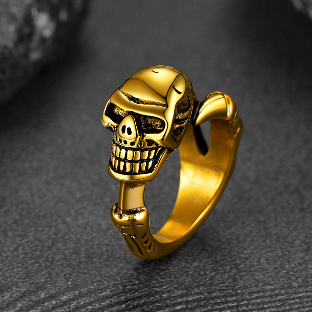 Gothic Society Gothic Skull Ring Biker Ring For Men