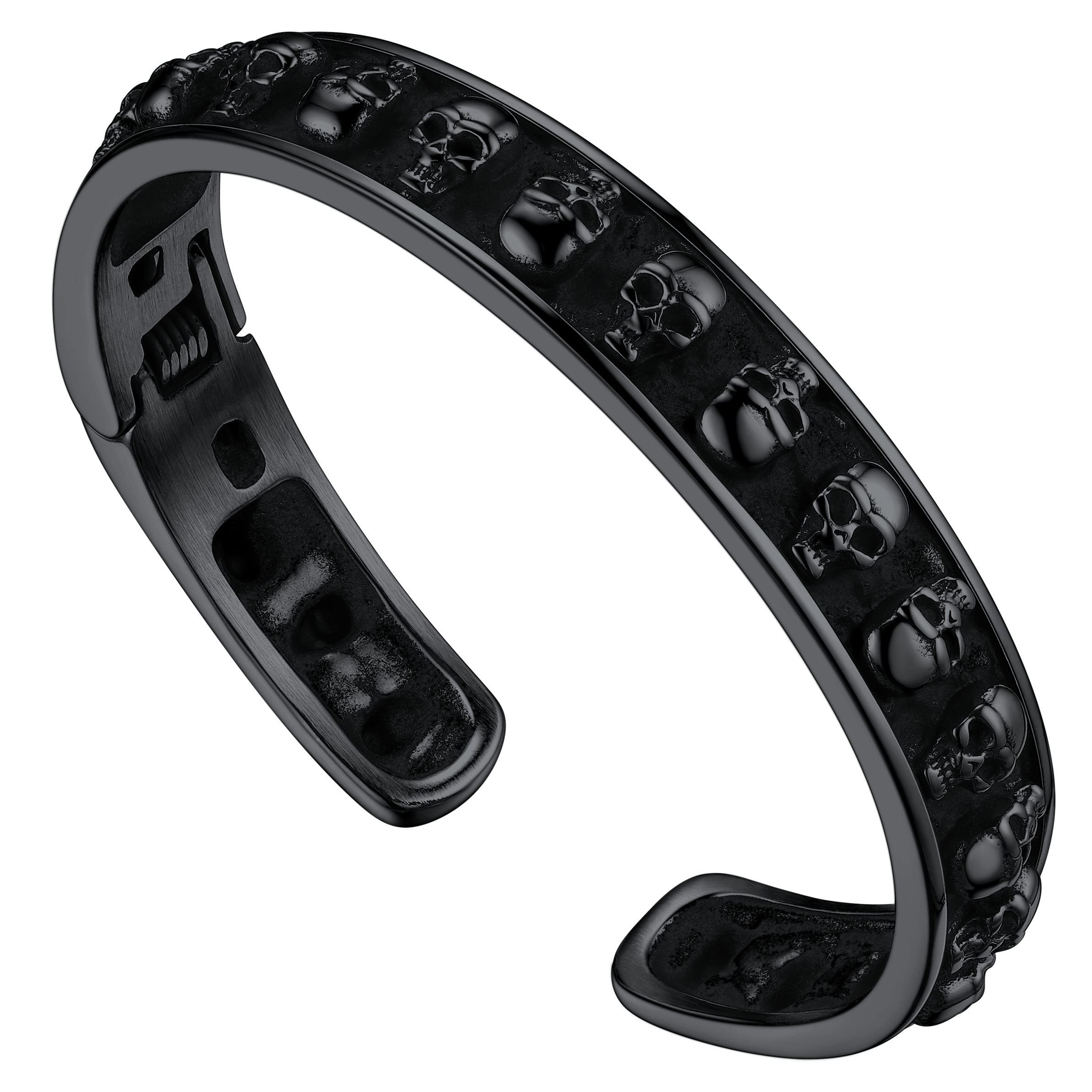 Skull Cuff Bracelet Gothic Punk Bangles for Men