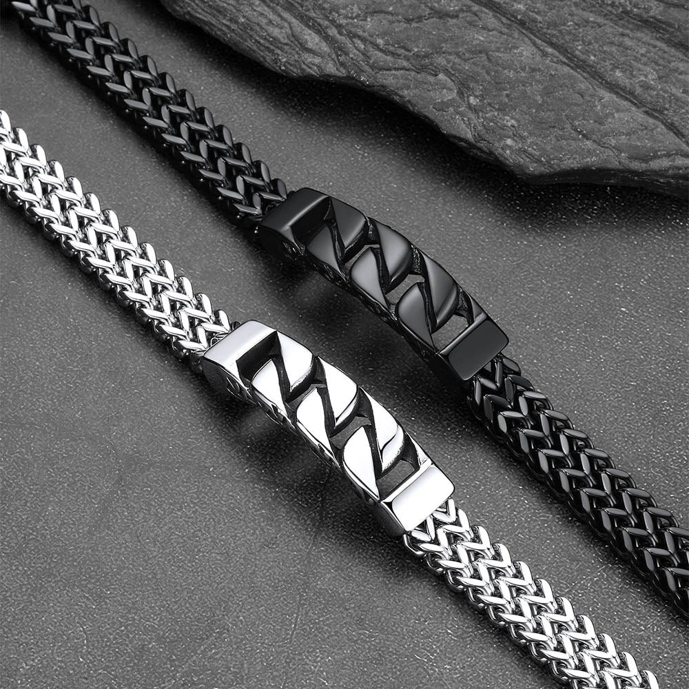 Heavy Celtic Knot Cuban Link Bracelet For Men in Stainless Steel