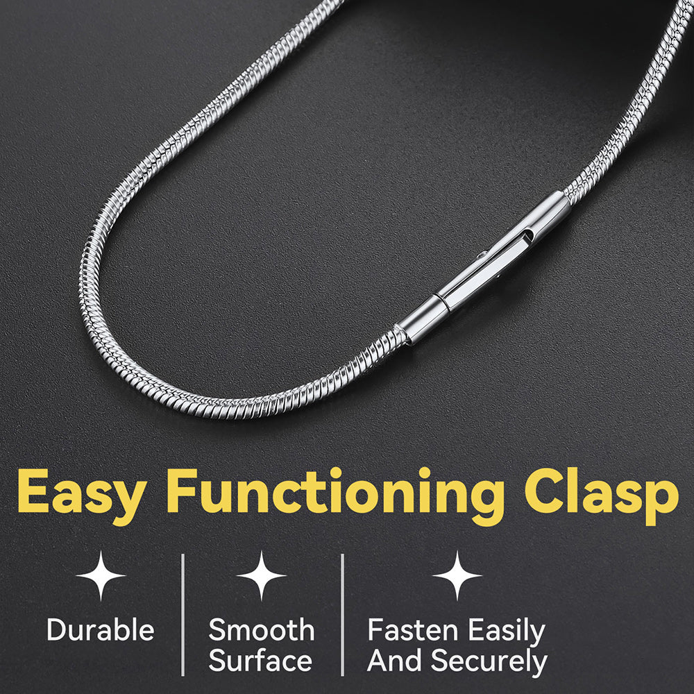 2mm Thin Snake Chain Set for Men Women