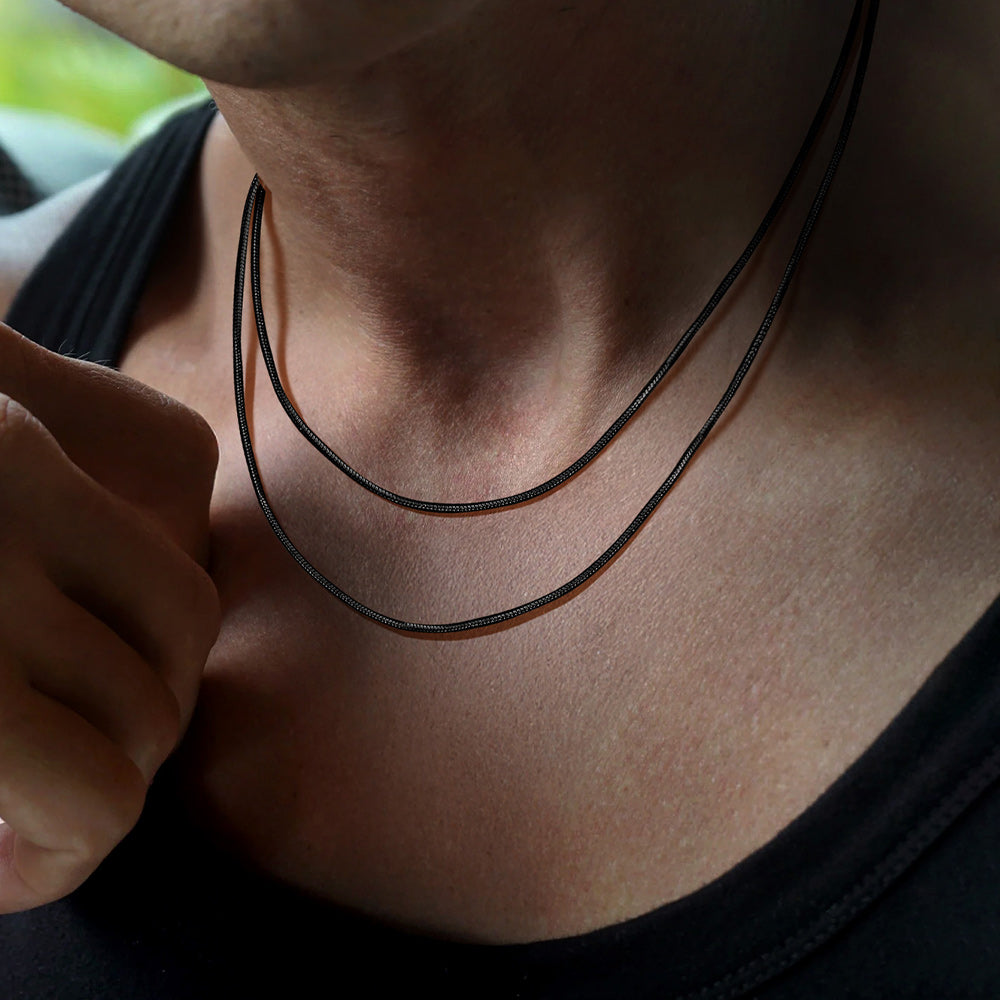 2mm Thin Snake Chain Set for Men Women