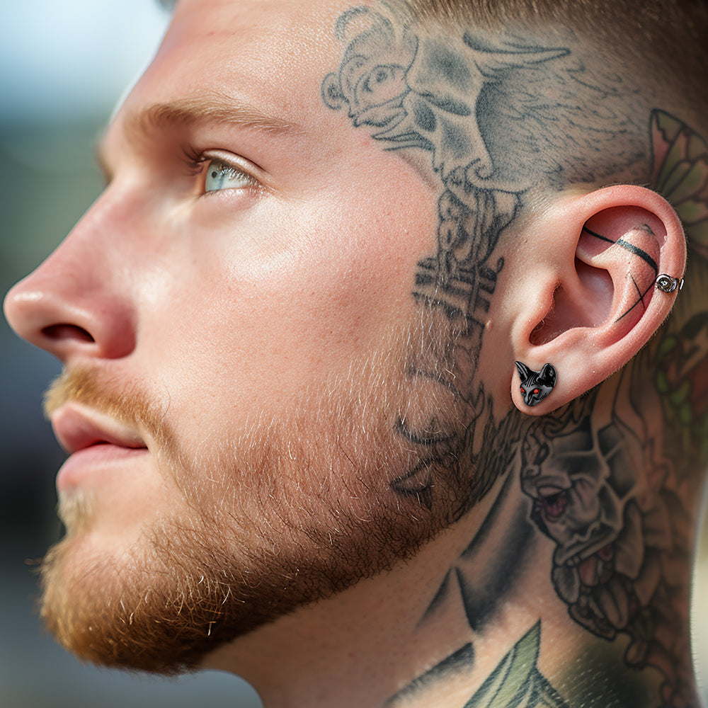 Flash Sale Quirky Cat Kitten Stud Earrings For Men Women
