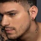 Celtic Ruby Stud Earrings for Men in Stainless Steel 2