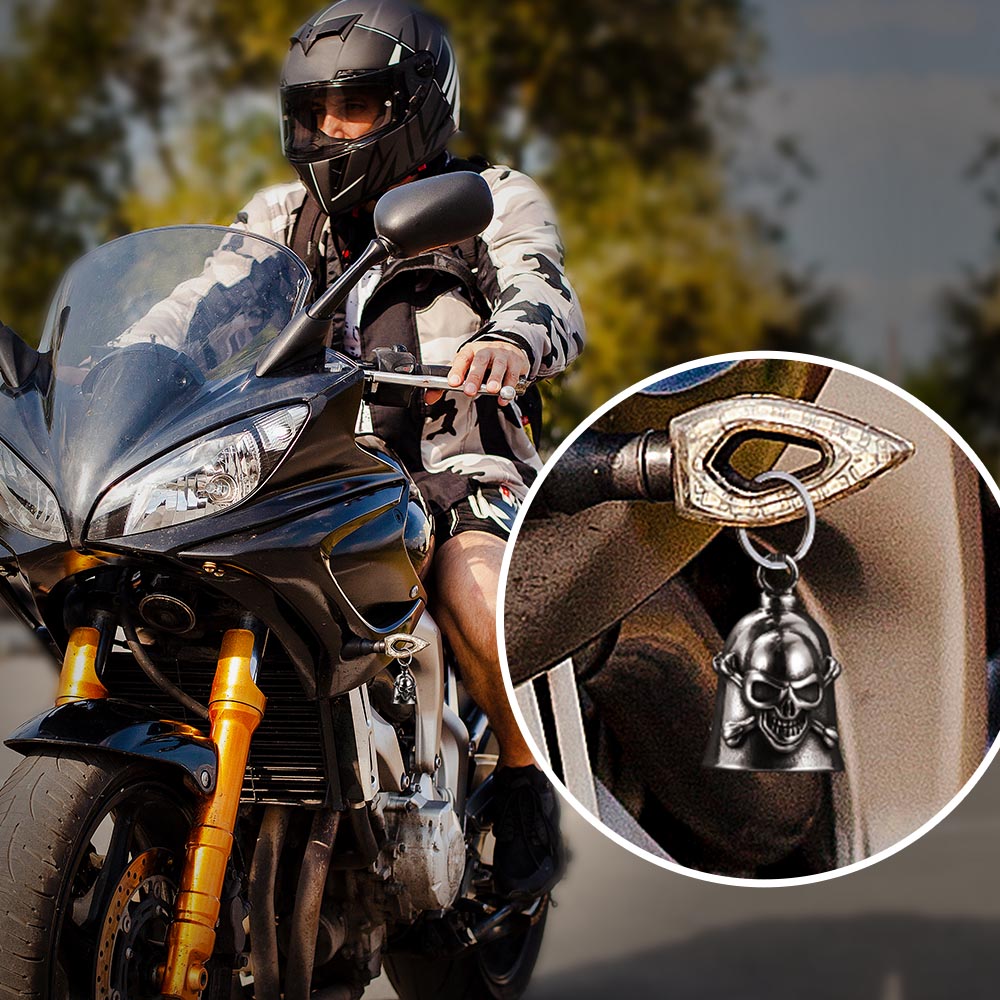 Custom Biker Skull Guardian Bell for Motorcycles