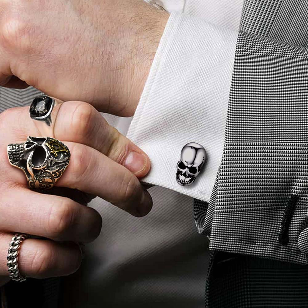 Cool Skull Cufflinks Cuff Links for Men