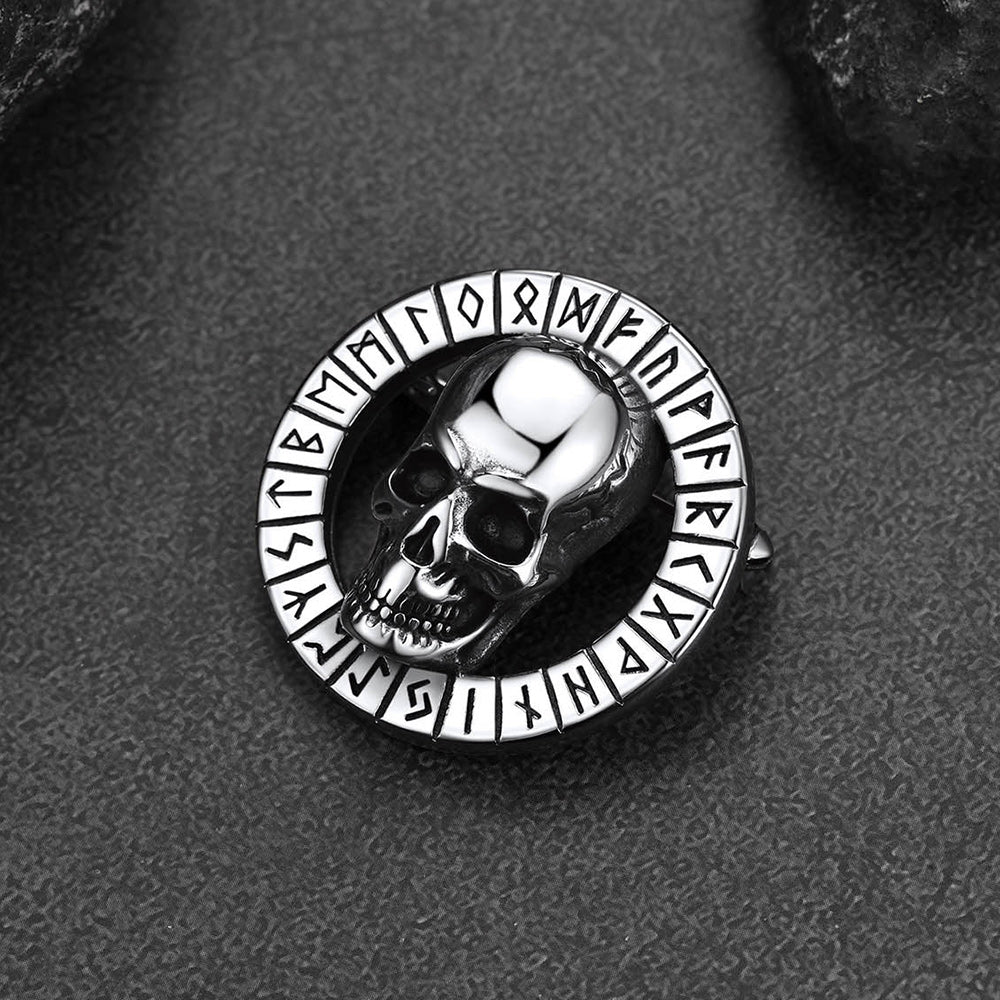 Gothic Punk Skull Charms Brooch Pin for Men