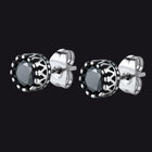 Celtic Ruby Stud Earrings for Men in Stainless Steel 14