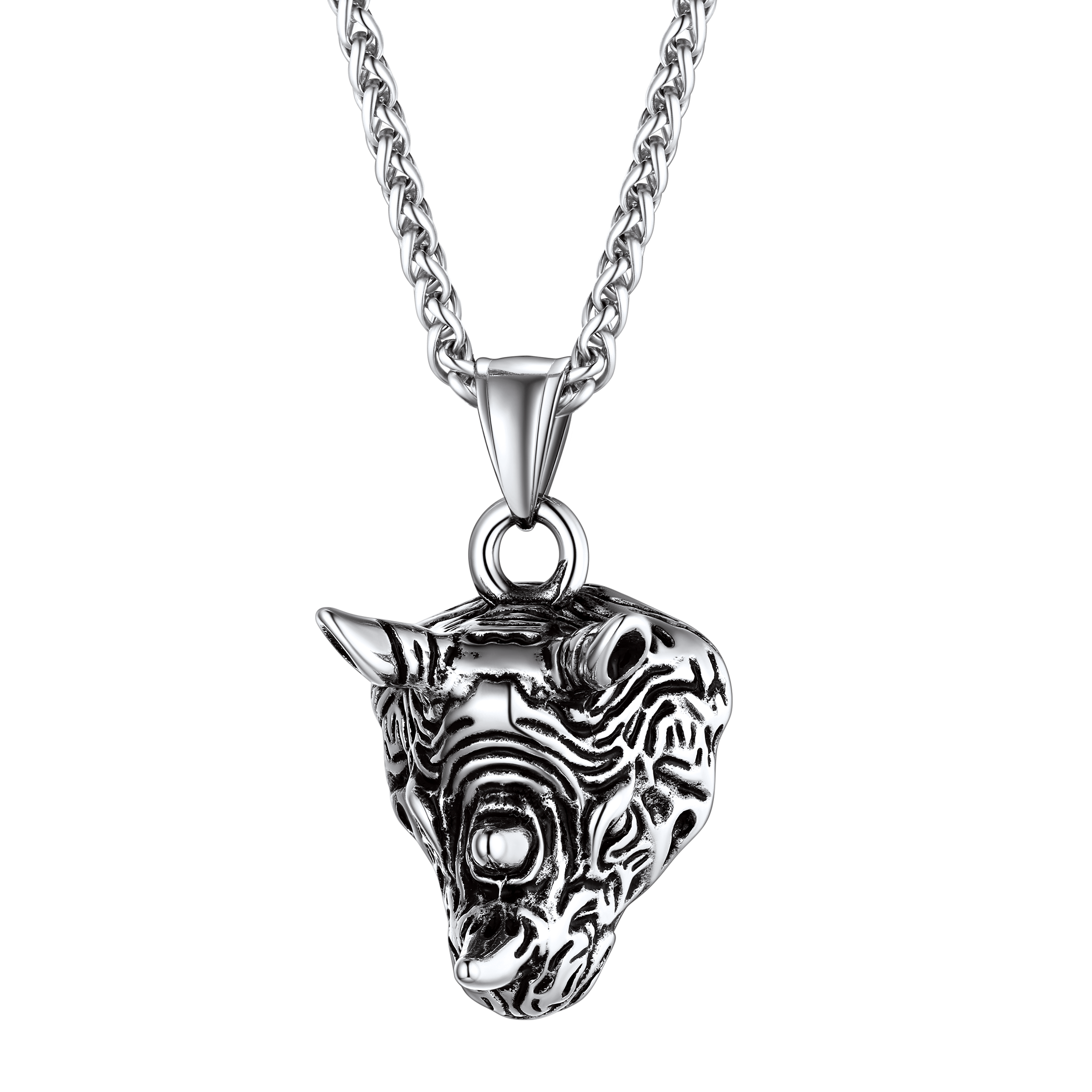 Flash Sale Gothic Rhinoceros Pendant Men Necklace