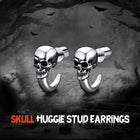 Gothic Skull Huggie Half-Circle Stud Earrings Jewelry for Men and Women 4