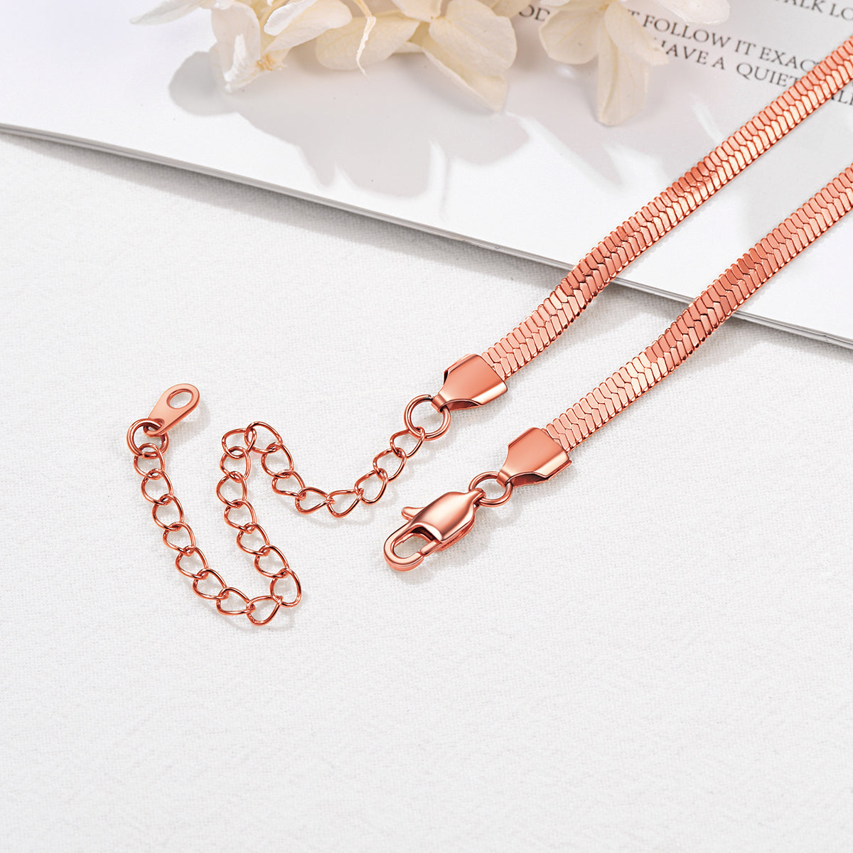Snake Chain Link Choker Necklace For Men Women, 3mm/5mm Width
