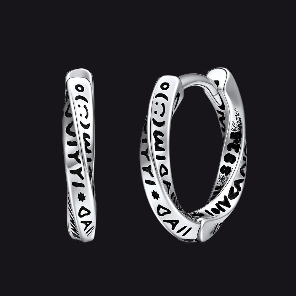 Minimalism Mobius Hoop Earrings for Men