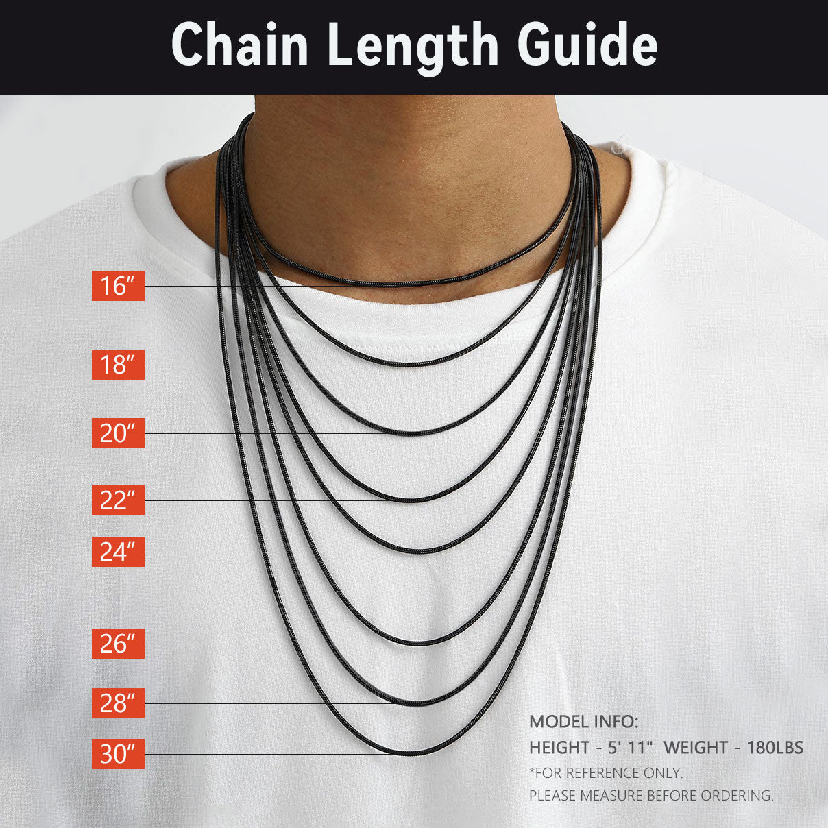 2mm Thin Snake Chain Stainless Steel Necklace for Men