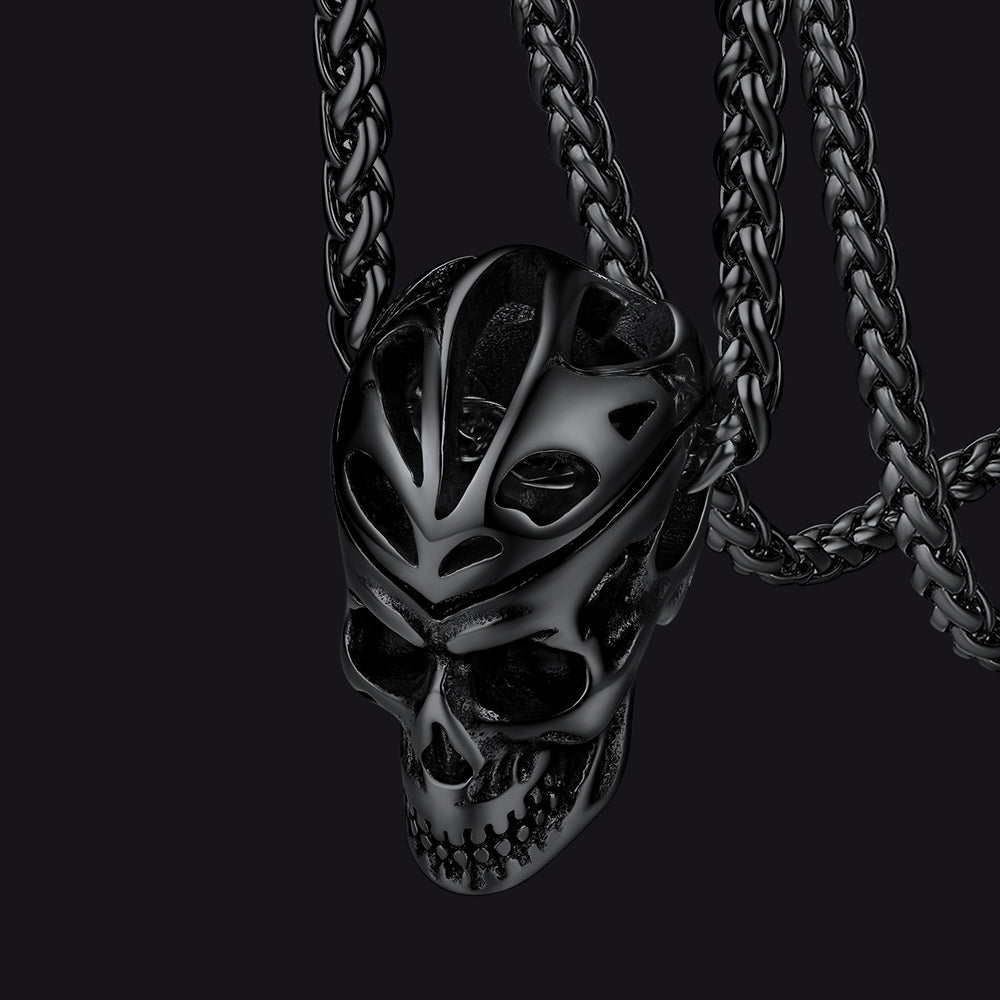 Flash Sale Gothic Skeleton Skull Necklace Pendant For Men