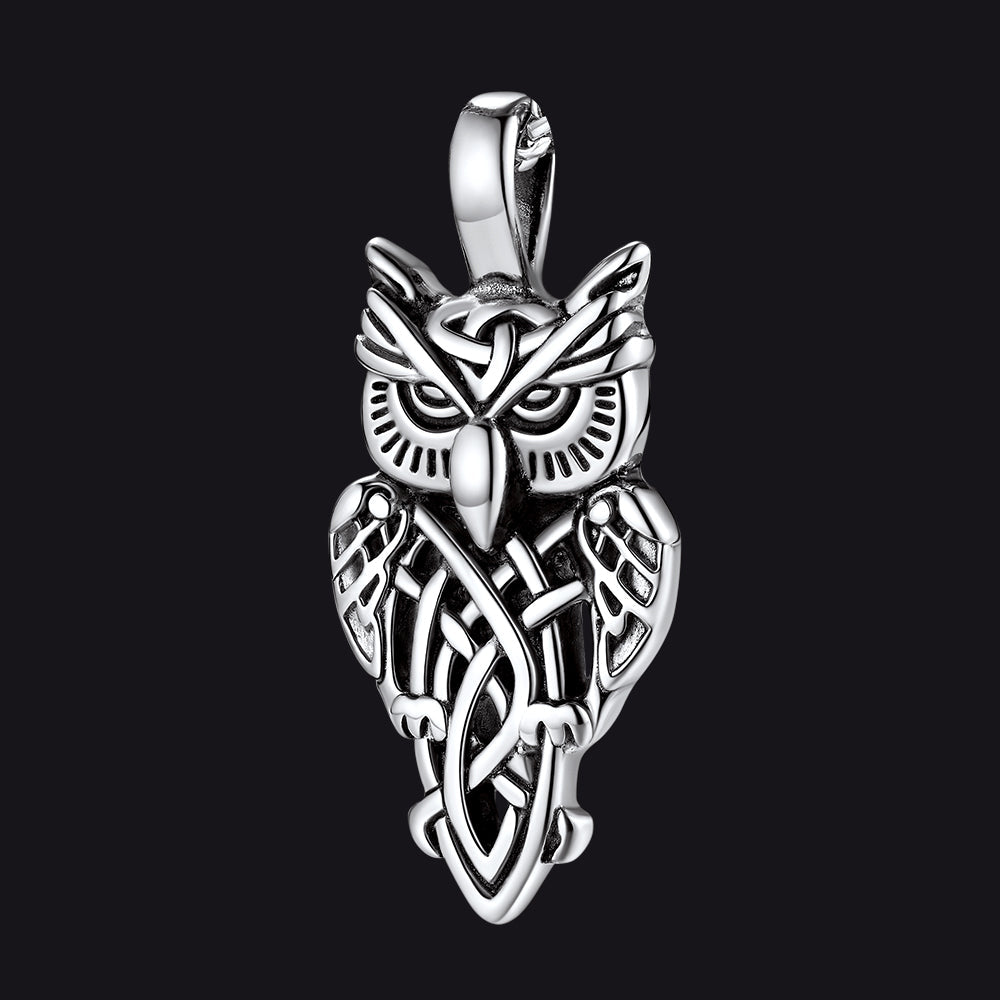 Celtic Knot Owl Pendant