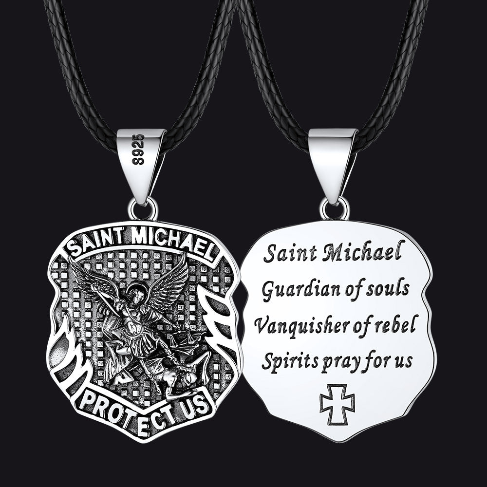 Catholic Saint Michael Pendant Necklace For Men