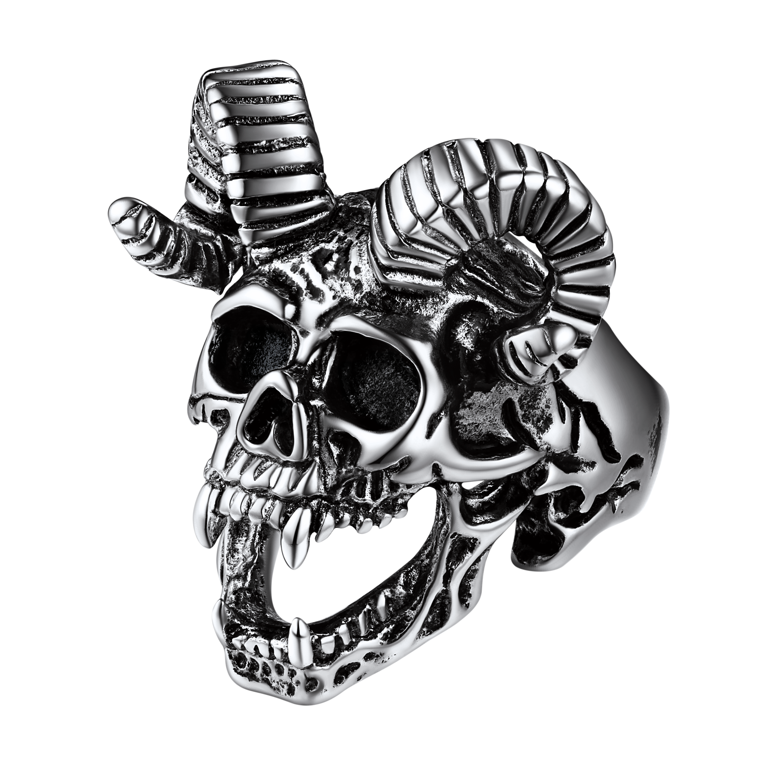 Satanic Baphomet Goat Skull Ring For Men