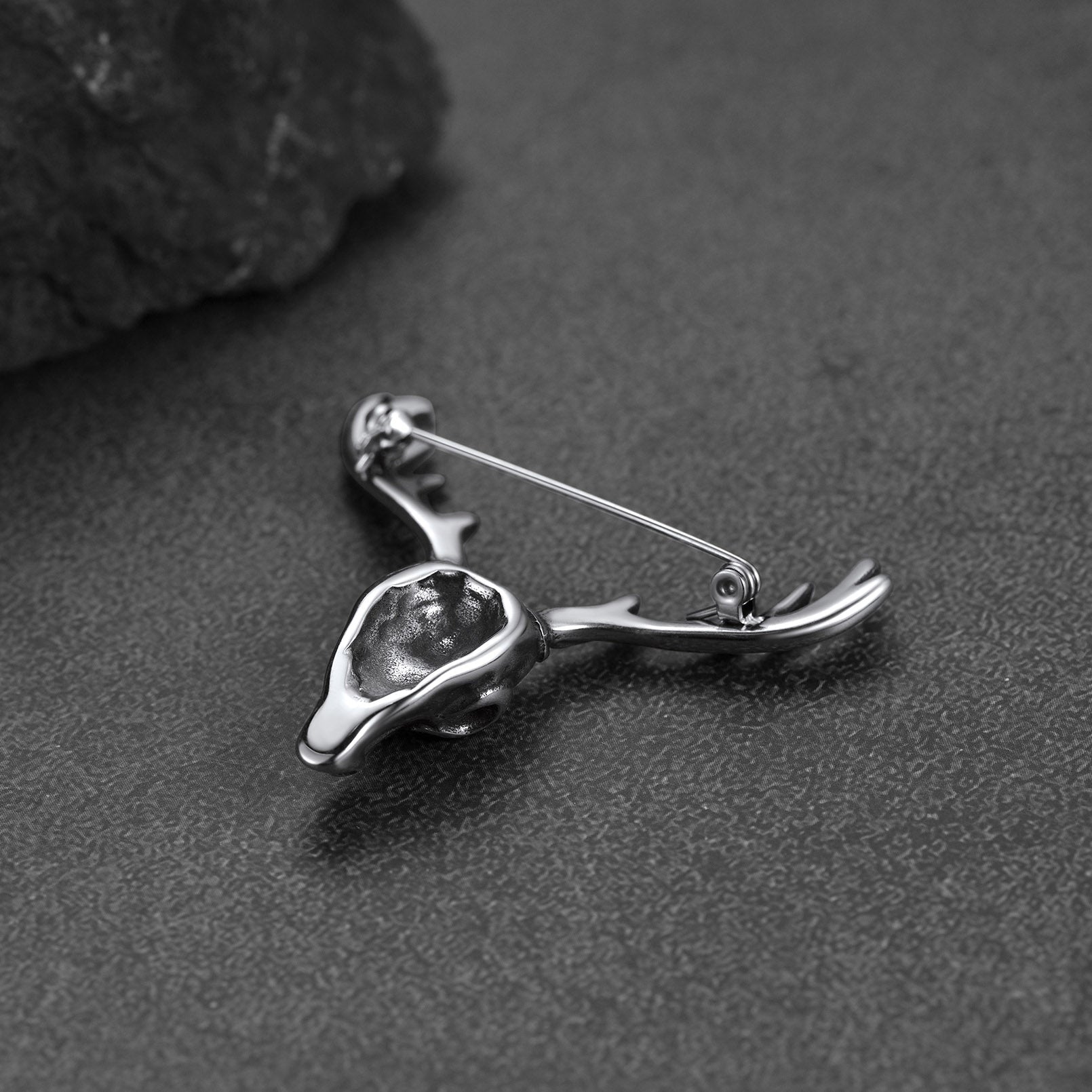 Viking Deer Head Brooch Pins for Men