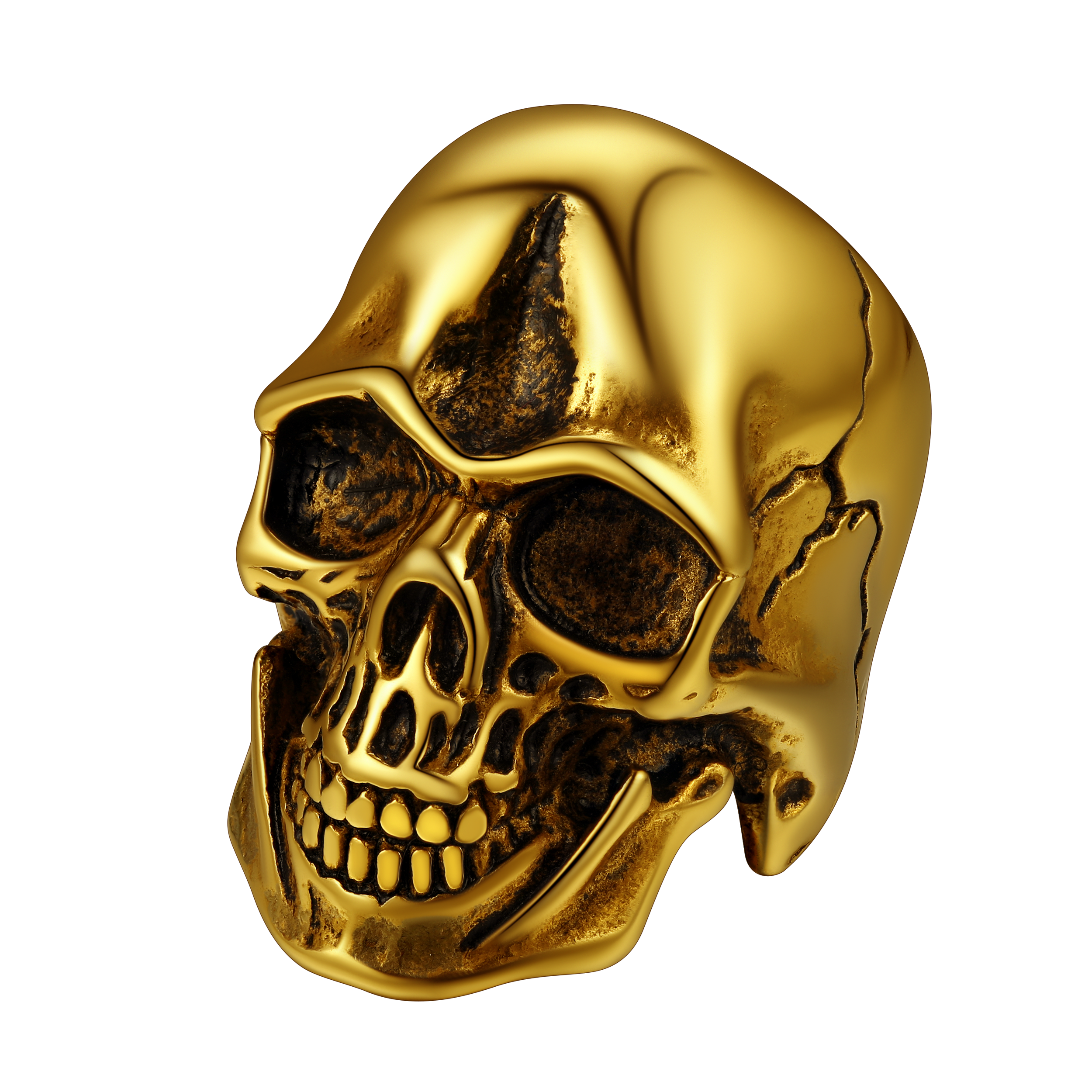 Gothic Biker Skull Stainless Steel Ring For Men