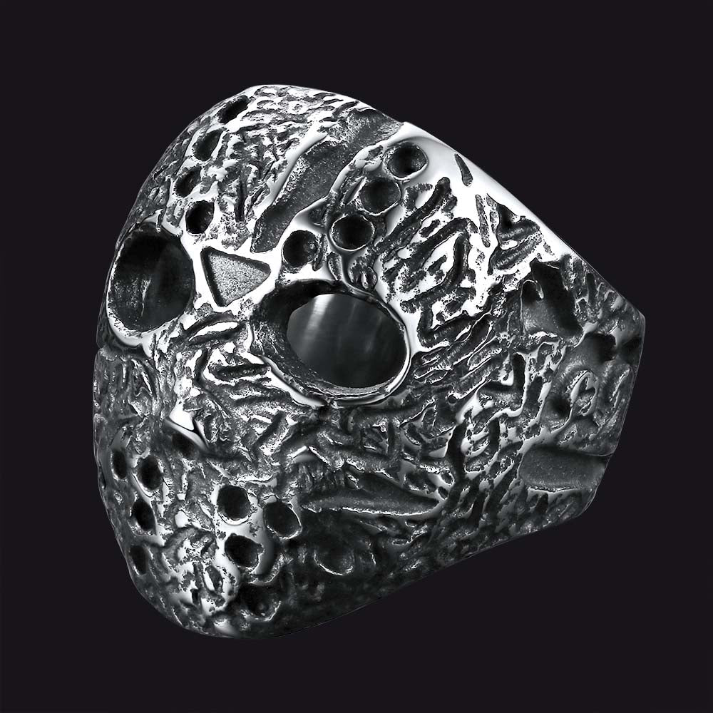 Gothic Jason Voorhees Mask Ring for Men