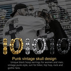 Gothic Skull Huggie Hoop Earrings For Men Women 5