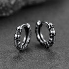 Gothic Skull Huggie Hoop Earrings For Men Women 7