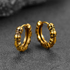 Gothic Skull Huggie Hoop Earrings For Men Women 8