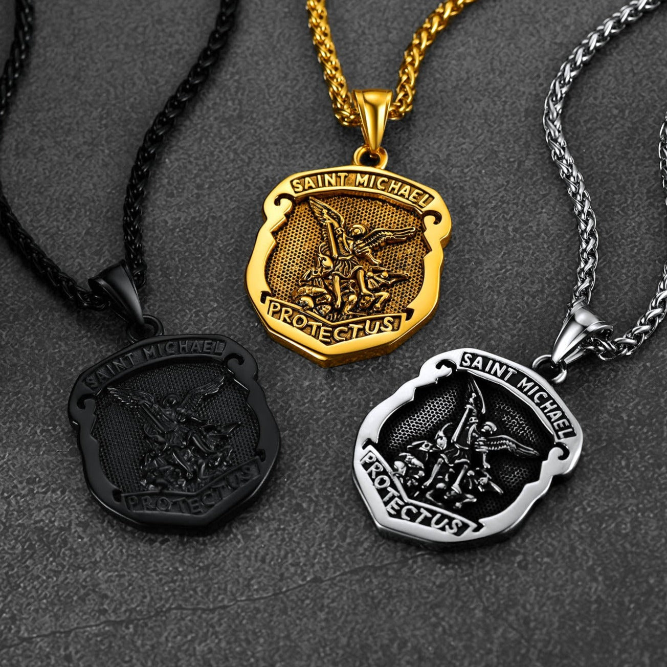 Catholic Saint Michael Pendant Necklace For Men