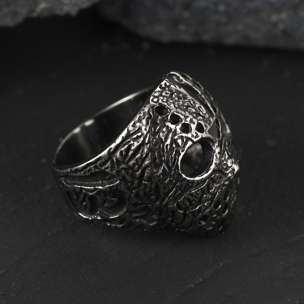 Gothic Jason Voorhees Mask Ring for Men