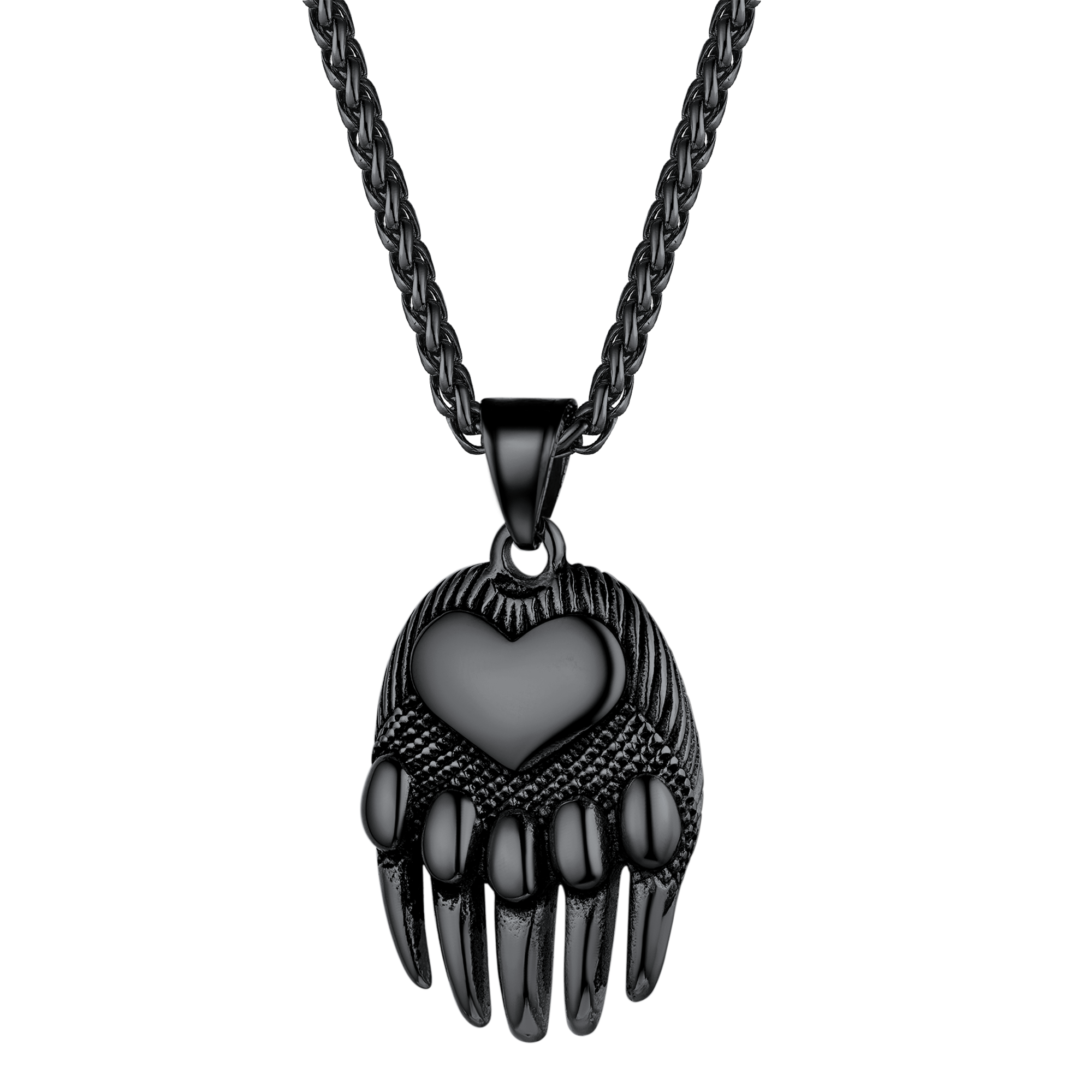 Viking Bear Paw Pendant Necklace Jewelry for Men