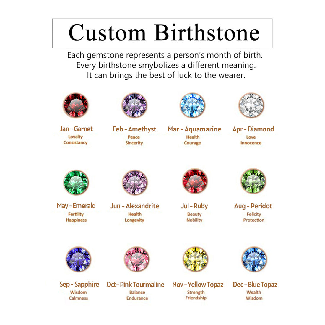 Sterling Silver Birthstone Wedding Band Ring for Men