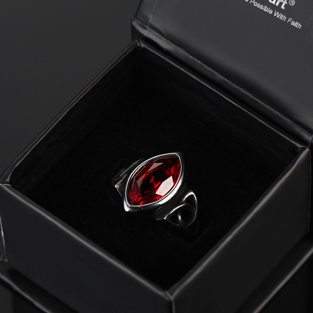 Flash Sale Vintage Celtic Ruby Ring for Men in Stainless Steel