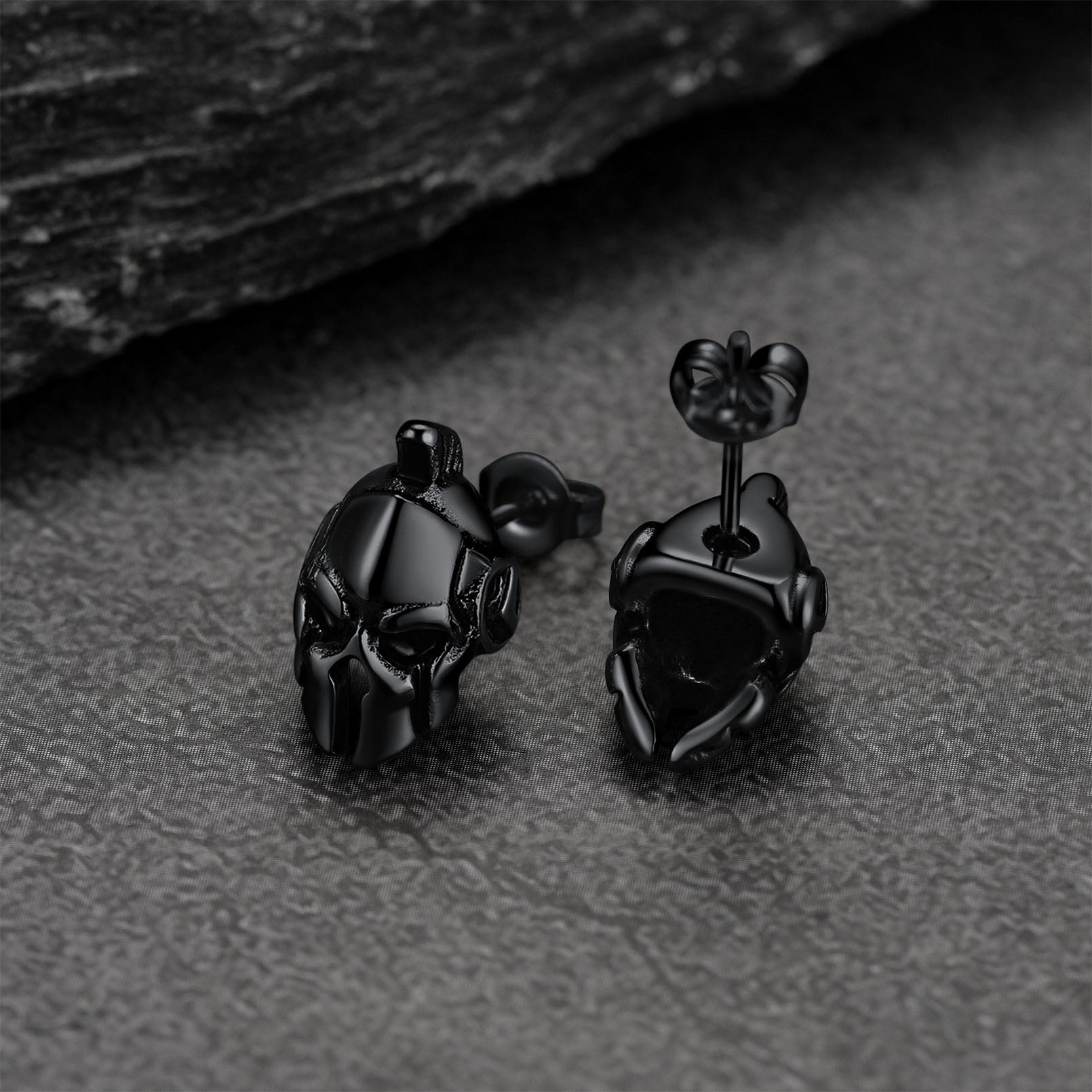 Ancient Greek Spartan Helmet Stud Earrings For Men