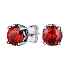 Celtic Ruby Stud Earrings for Men in Stainless Steel 12