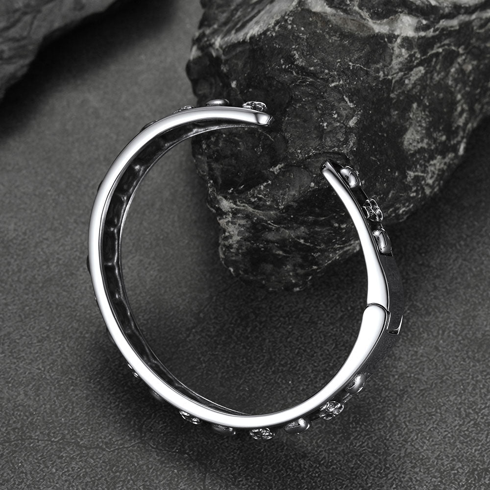 Skull Cuff Bracelet Gothic Punk Bangles for Men