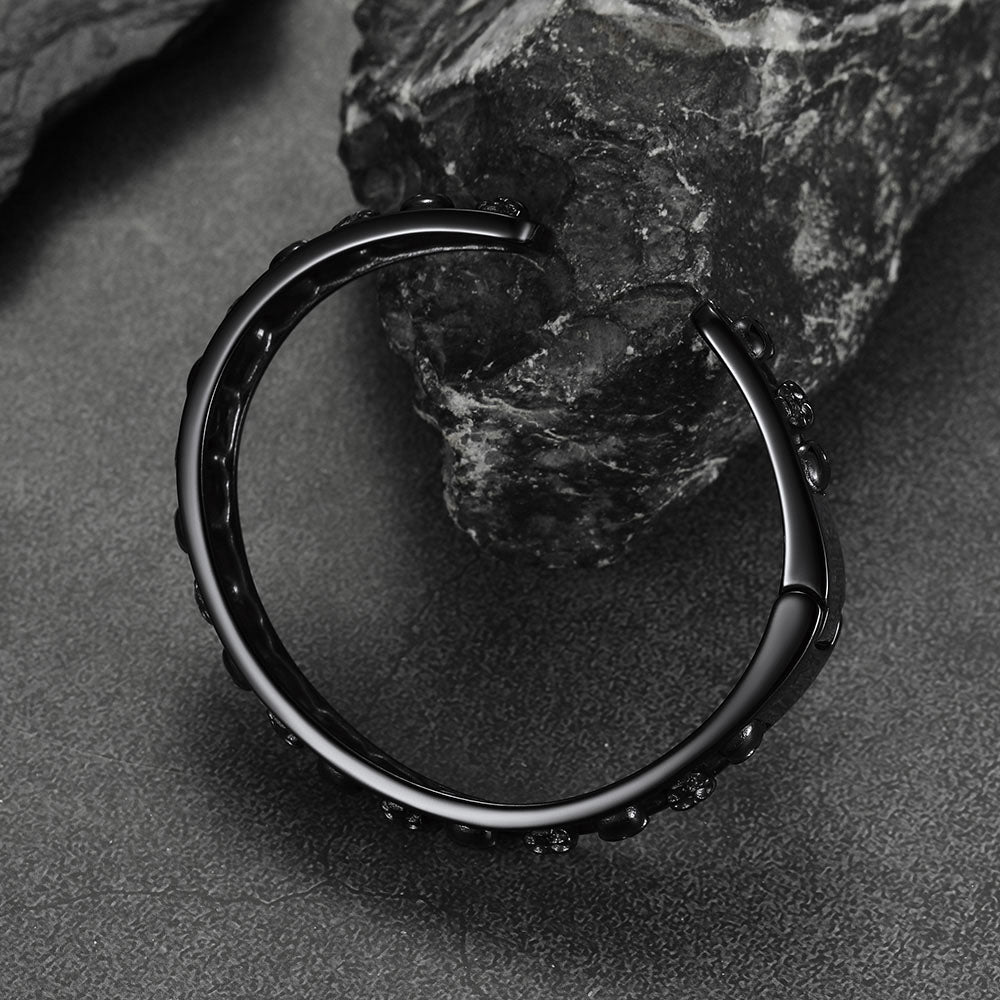Skull Cuff Bracelet Gothic Punk Bangles for Men