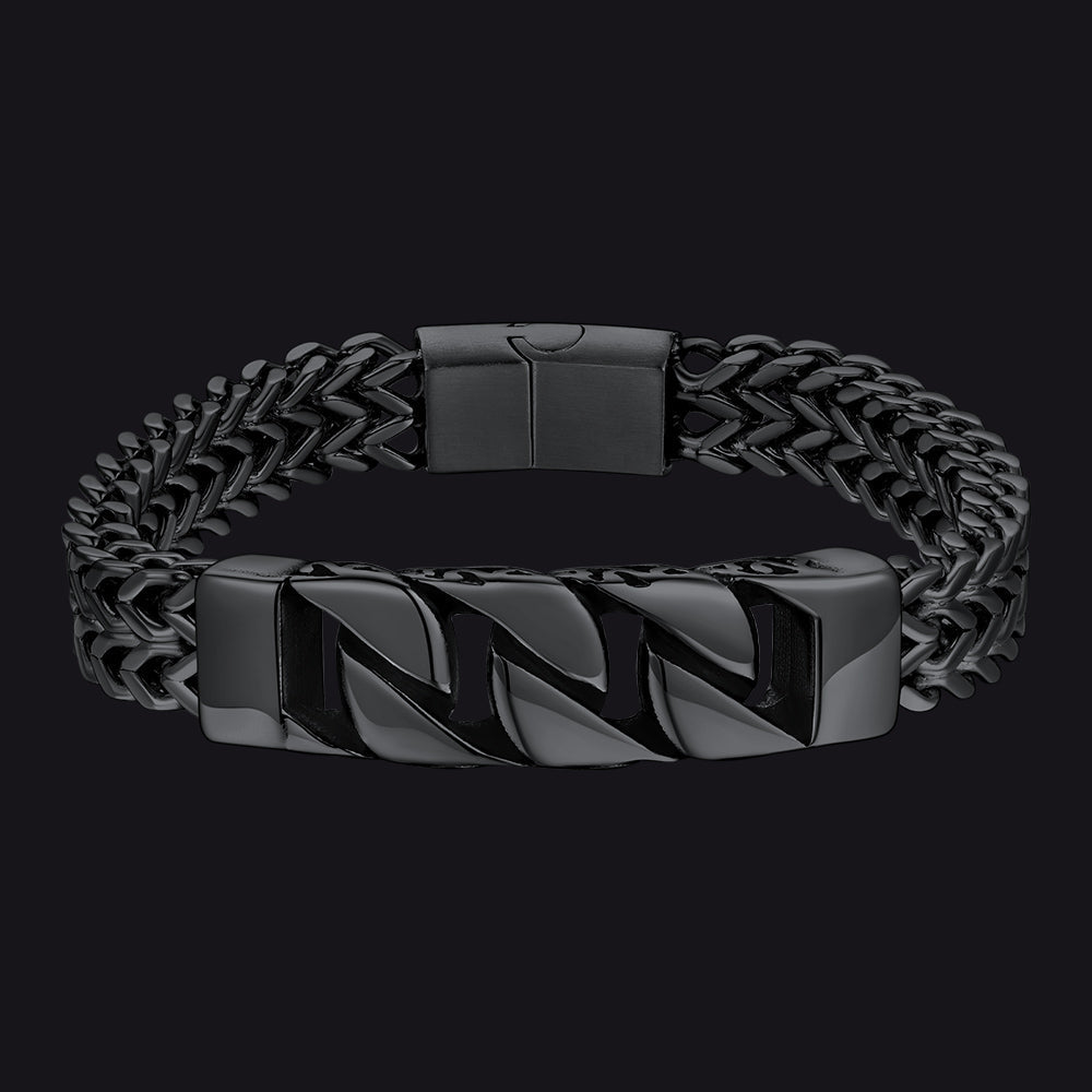 Heavy Celtic Knot Cuban Link Bracelet For Men in Stainless Steel