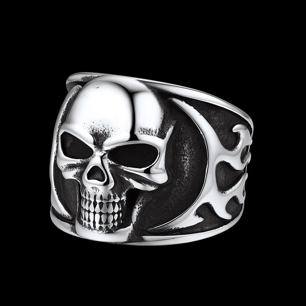 Gothic Frame Skull Ring Stainless Steel Ring for Men
