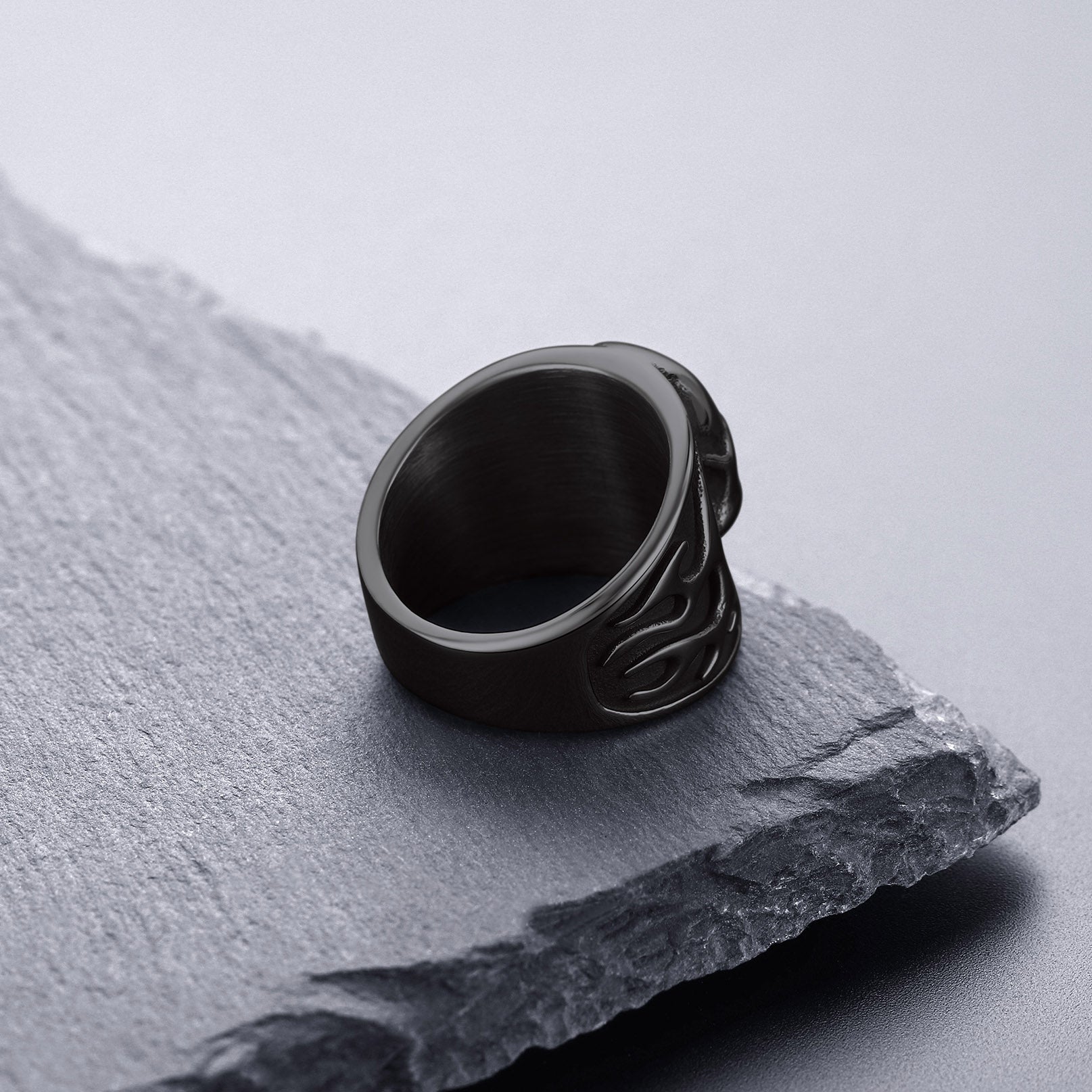 Gothic Frame Skull Ring Stainless Steel Ring for Men