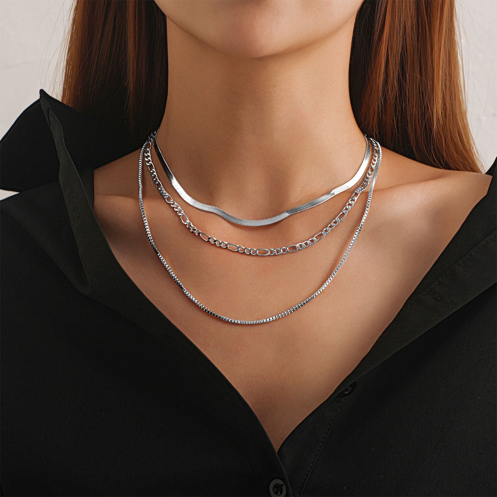 Sterling Silver 3mm Snake Chain Choker Necklace for Men and Women