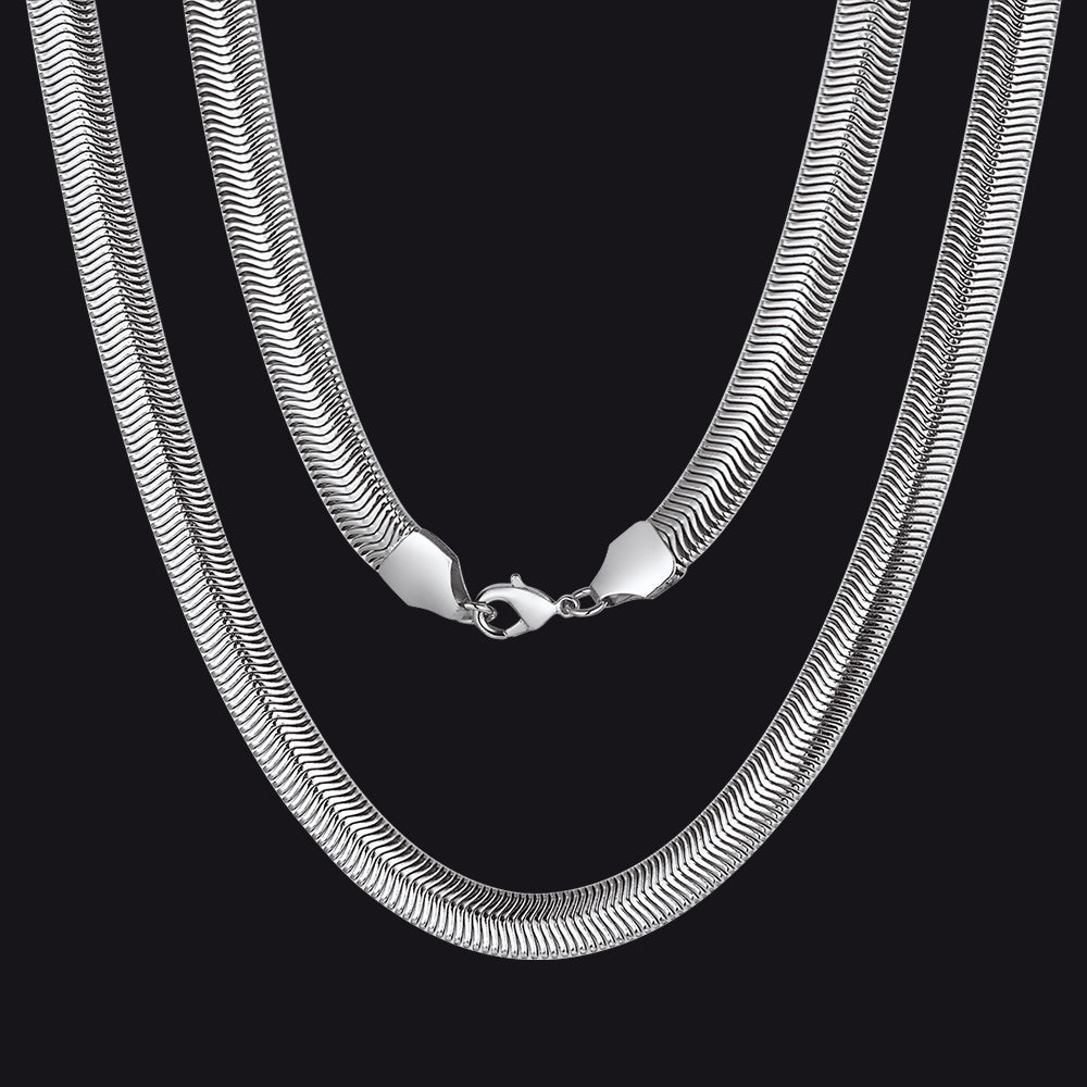 Snake Chain Link Necklace for Men Women 8MM