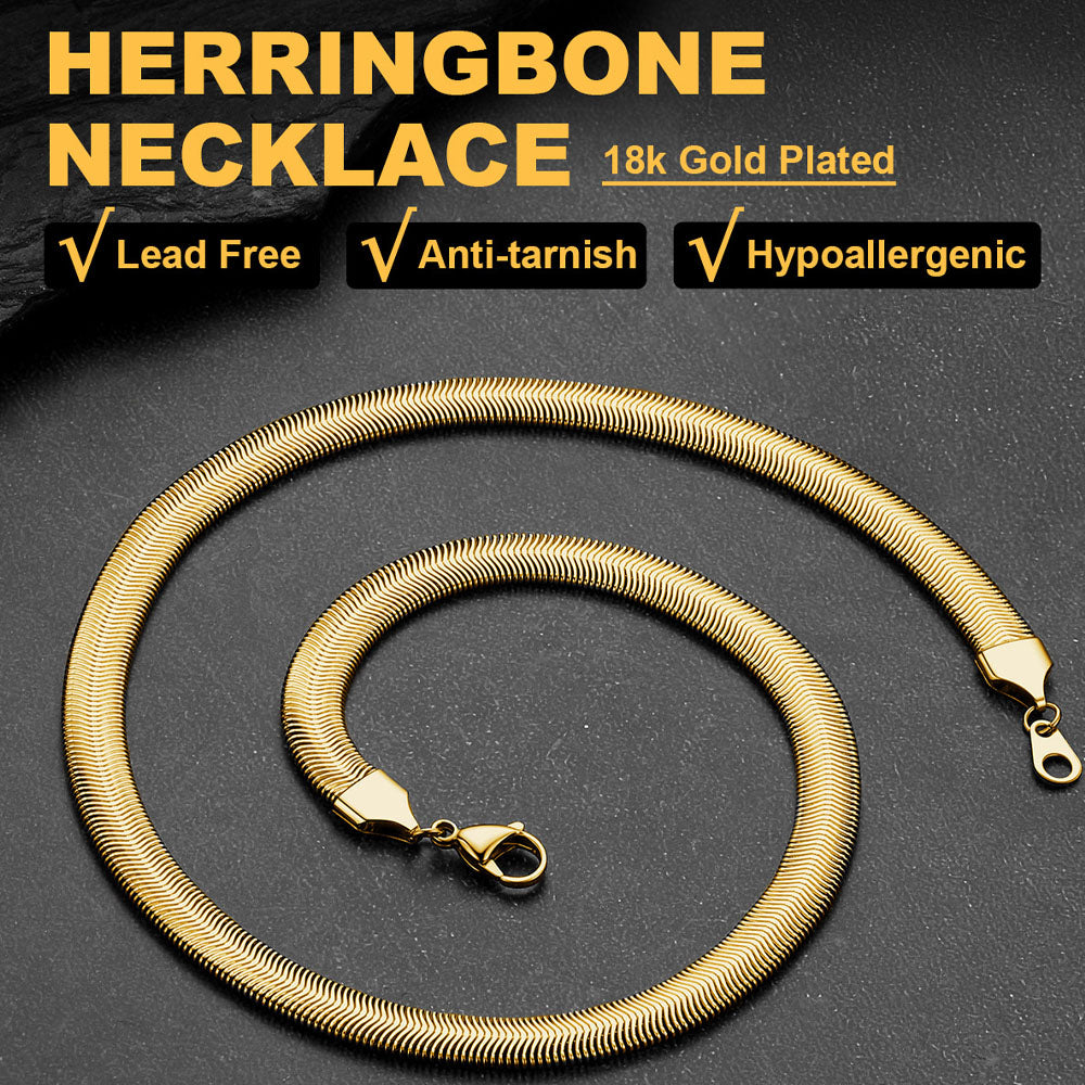 Snake Chain Link Necklace for Men Women 8MM